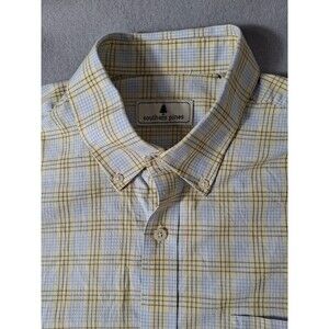 Southern Pines Dress Shirt Mens L Button Down Long Sleeve Yellow Blue